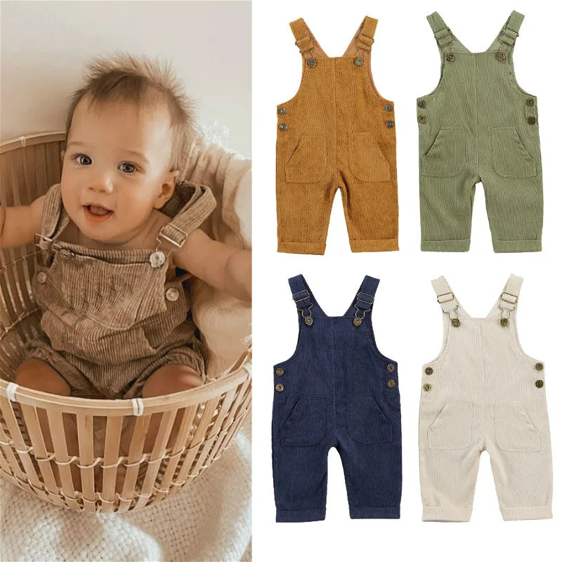 salopette bébé en velours