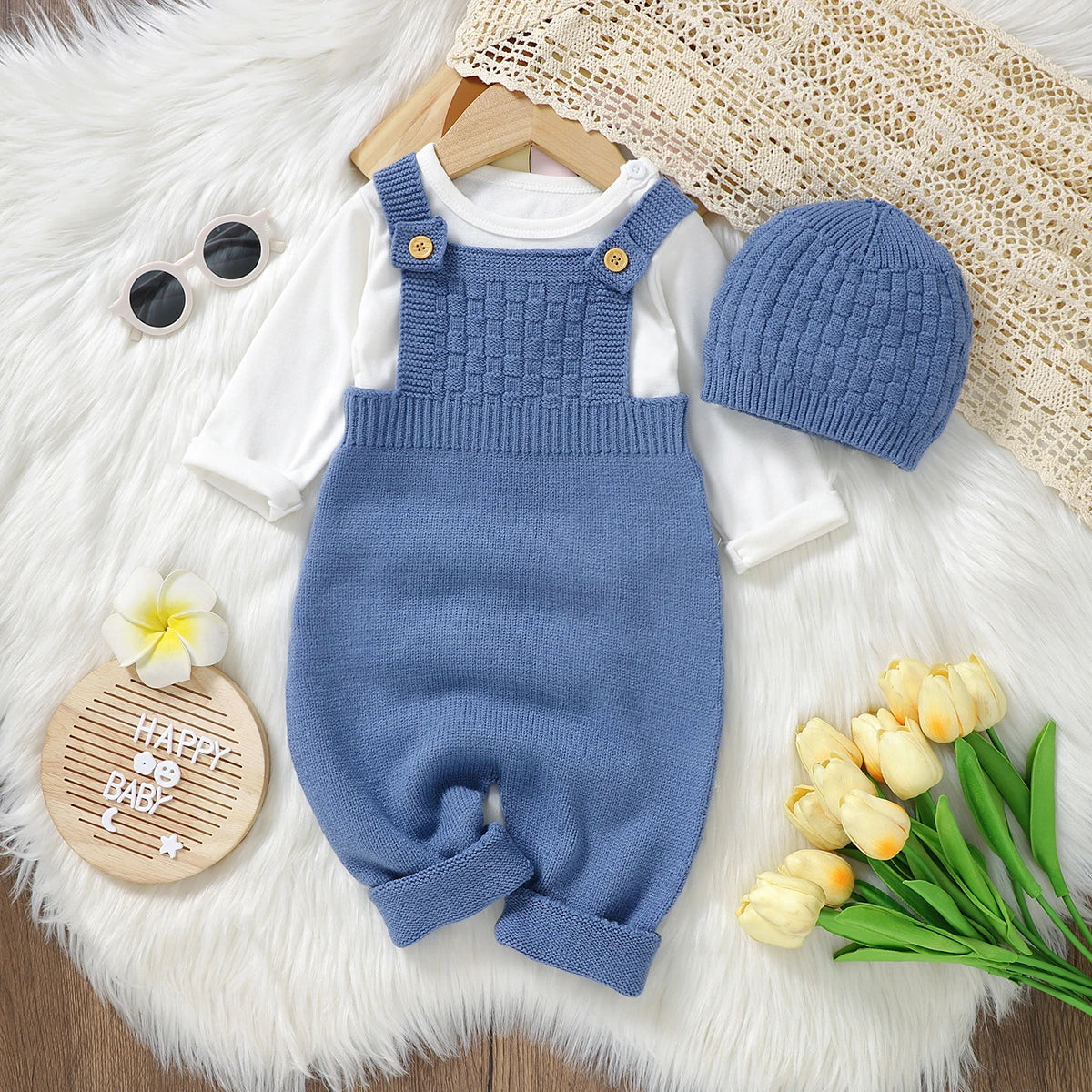 salopette bébé tricot