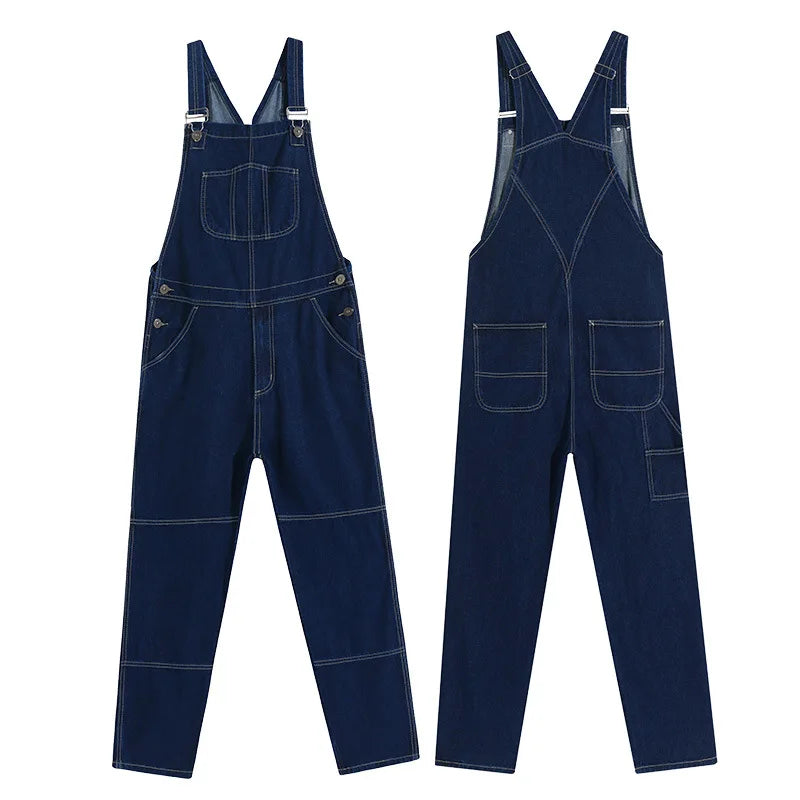 tenue chic salopette bleue