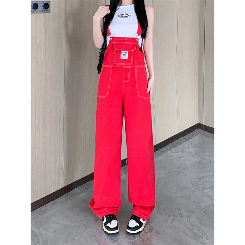 tendance salopette rouge
