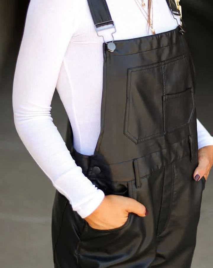 salopette cuir de qualité