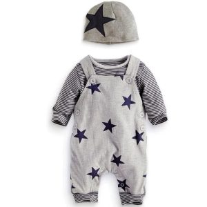 ensemble salopette et bonnet bébé
