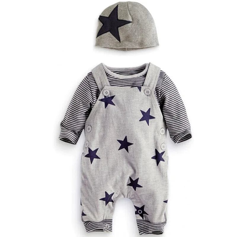 ensemble salopette et bonnet bébé