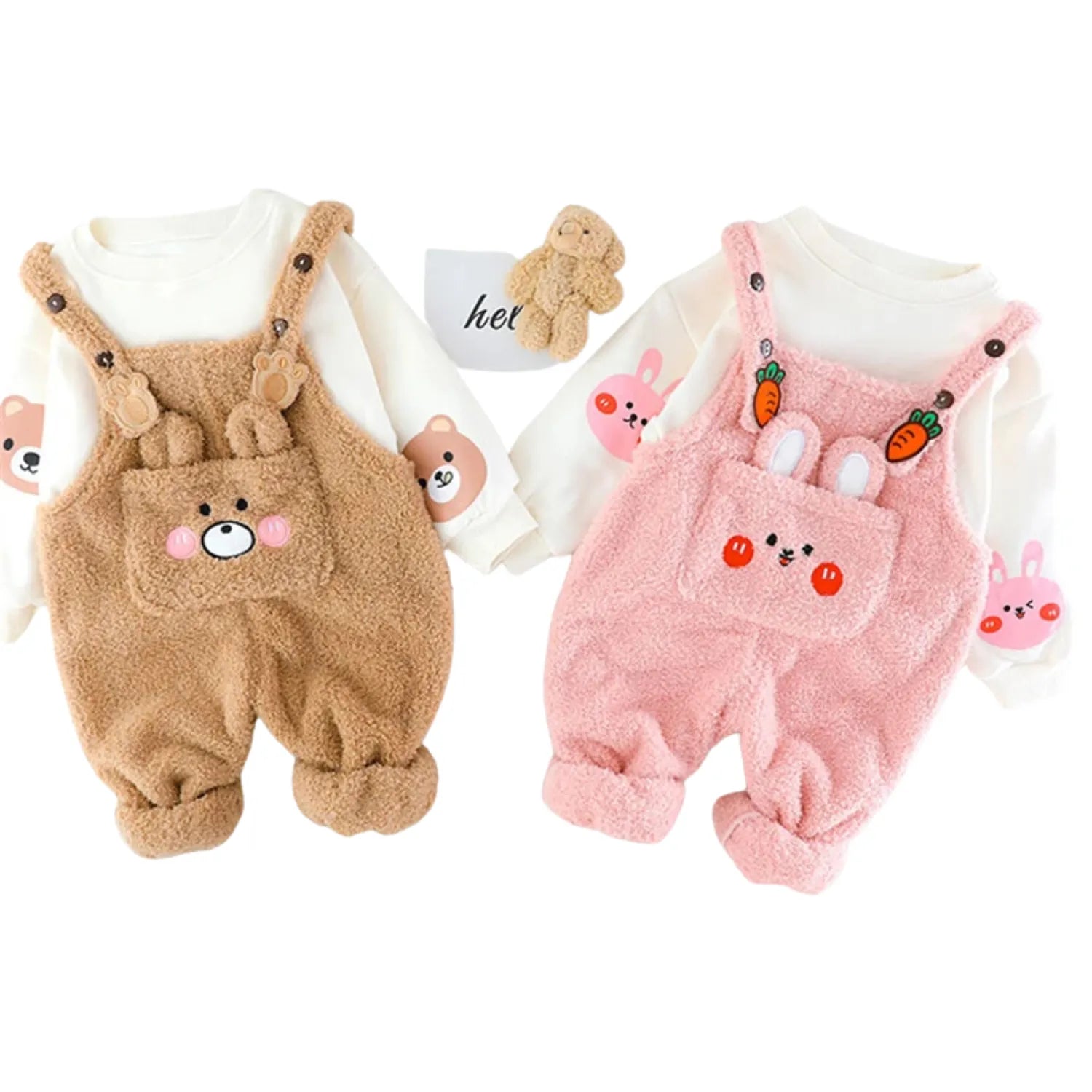 ensemble salopette et pull enfant