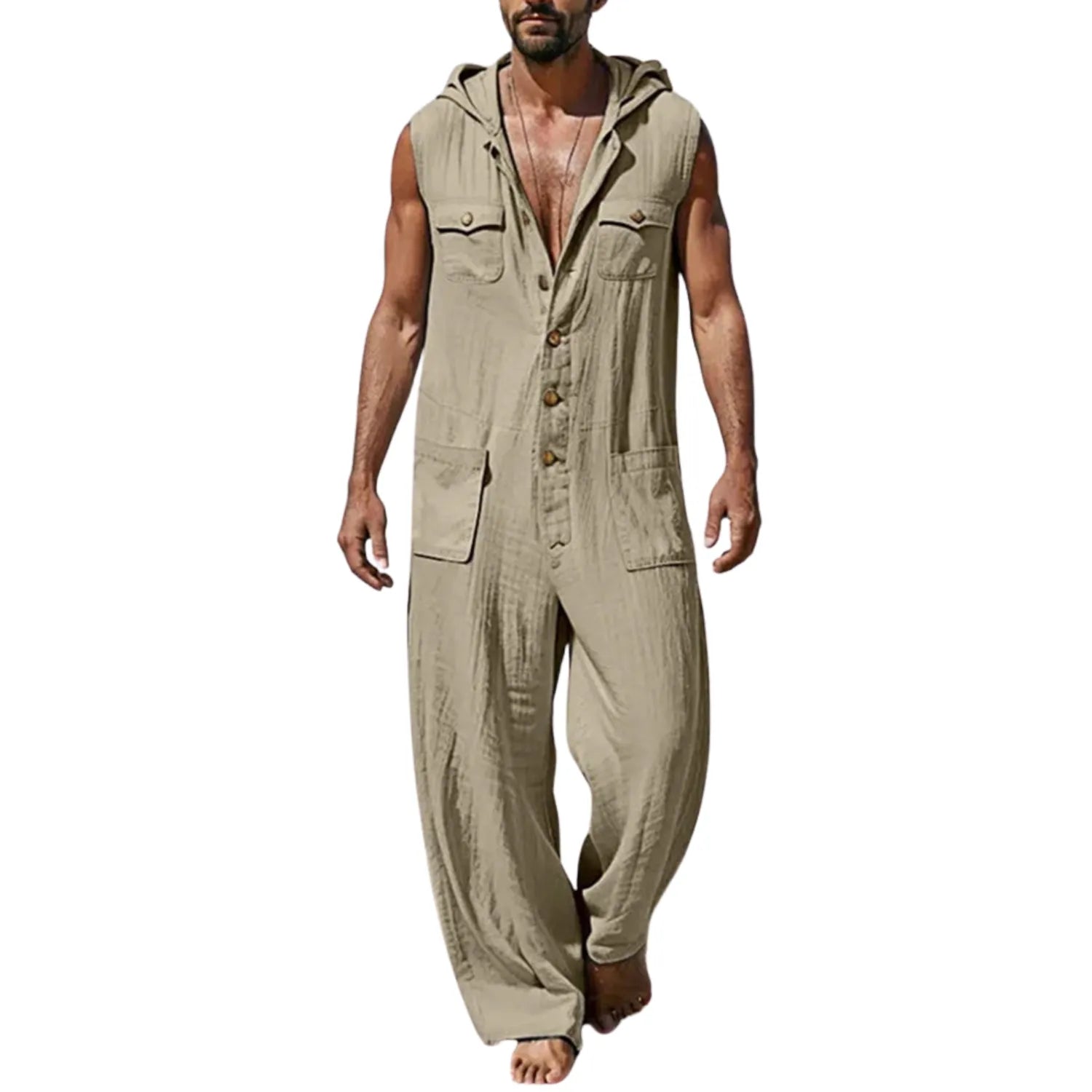 tenue décontractée salopette homme été