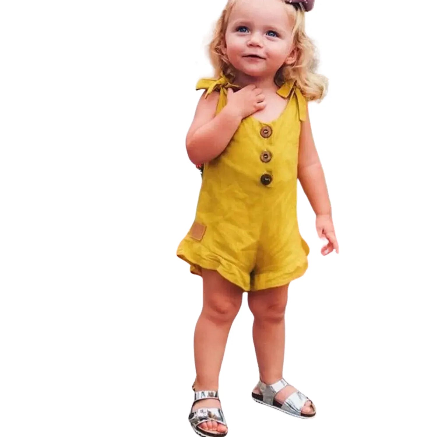 salopette enfant volants élégants