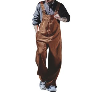 Salopette large homme coton