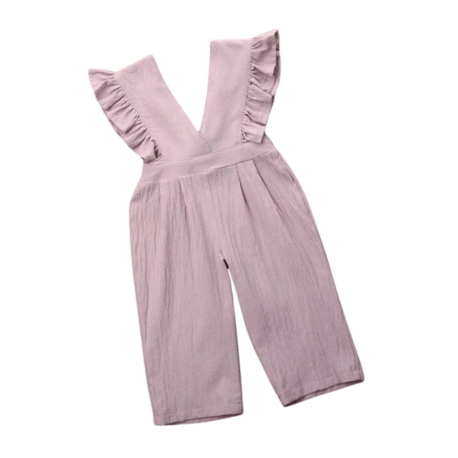 salopette en coton rose