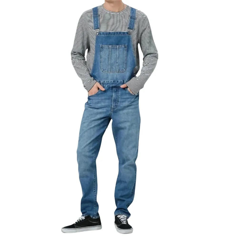 salopette en jean à bretelles homme