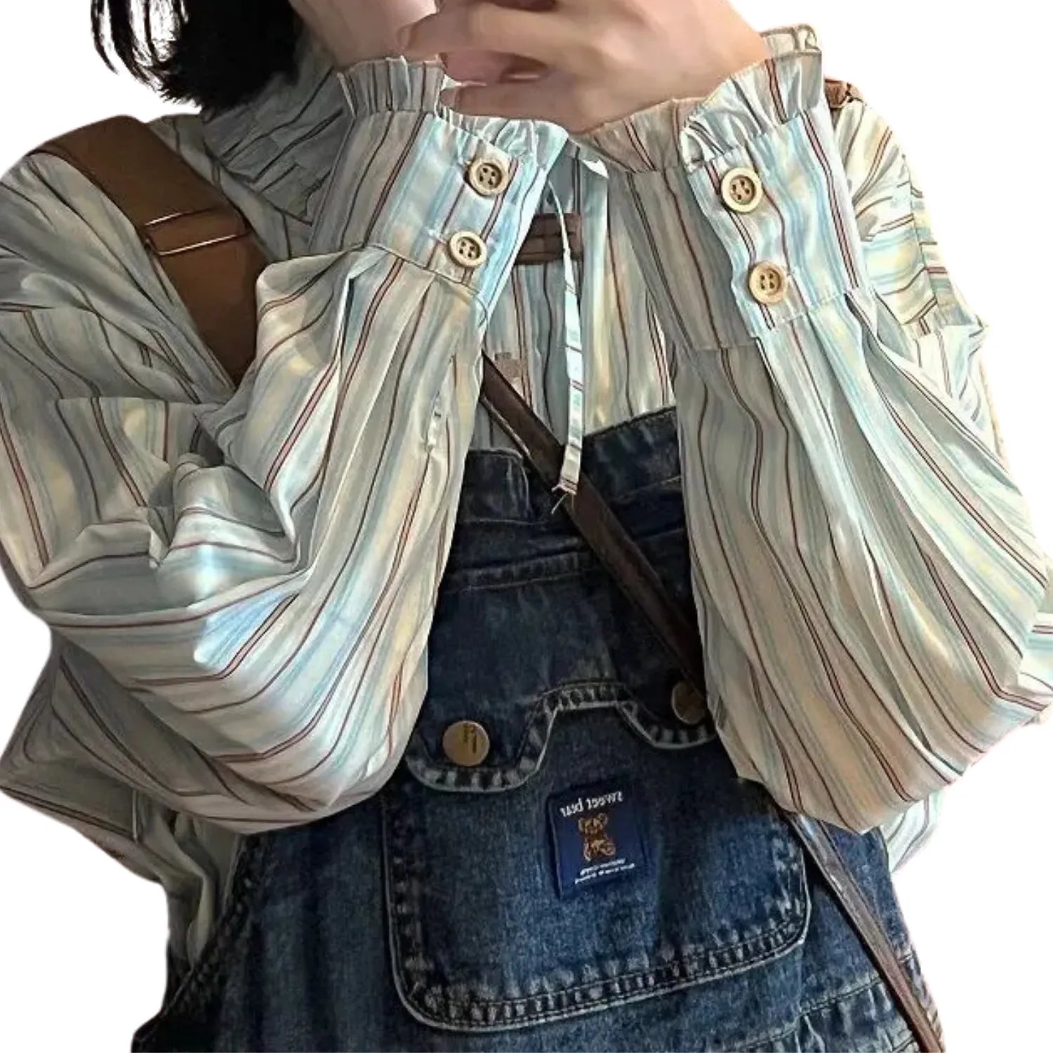 Jean style Salopette Cœur