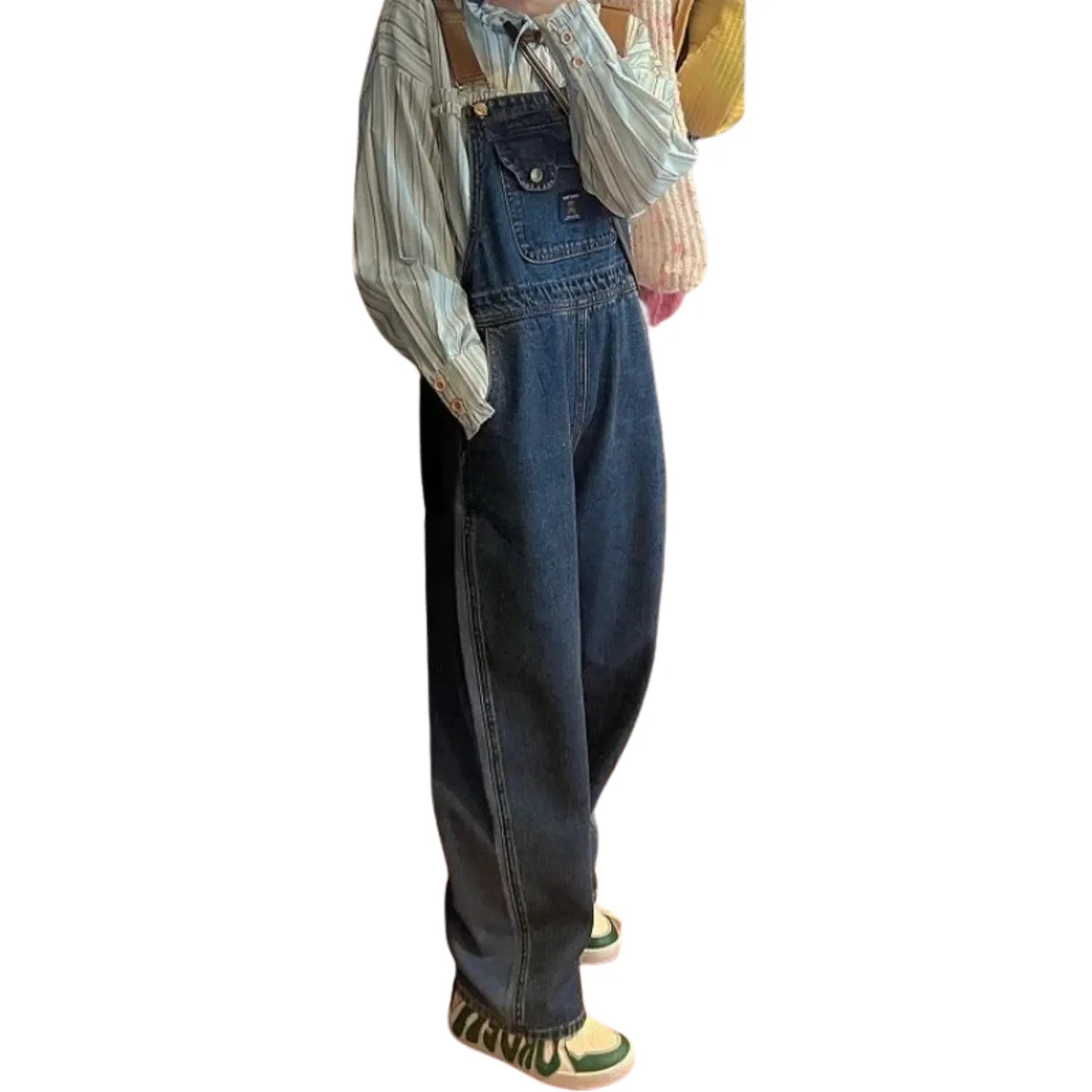 Salopette en jean avec motif cœur