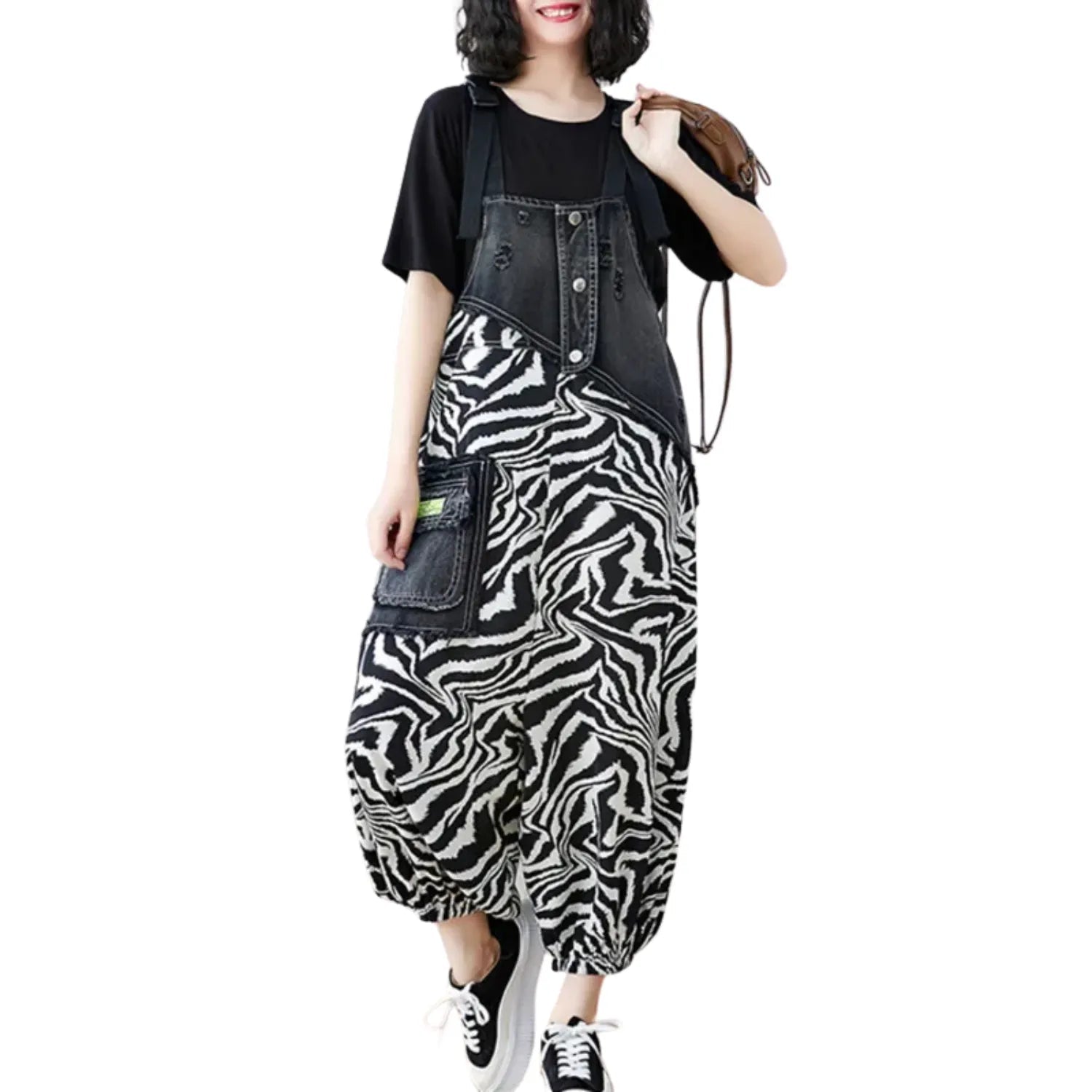 Salopette femme zèbre originale