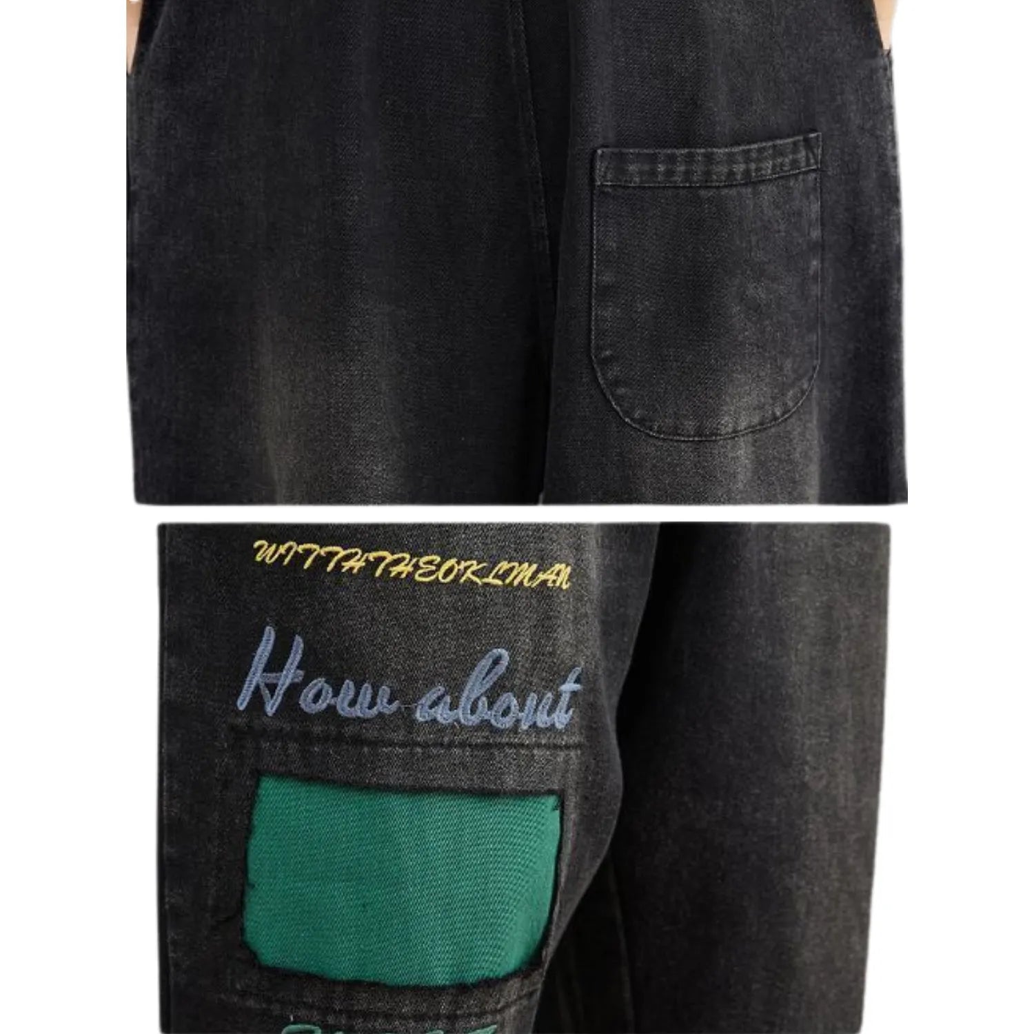 confort salopette jean noir