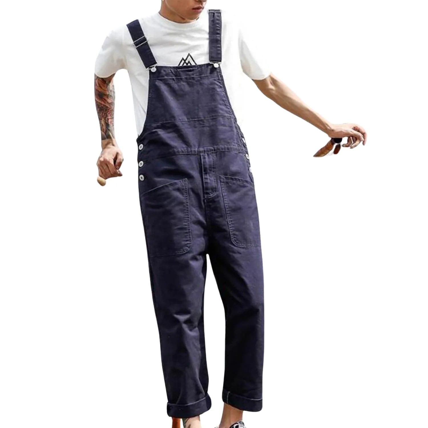salopette denim cargo