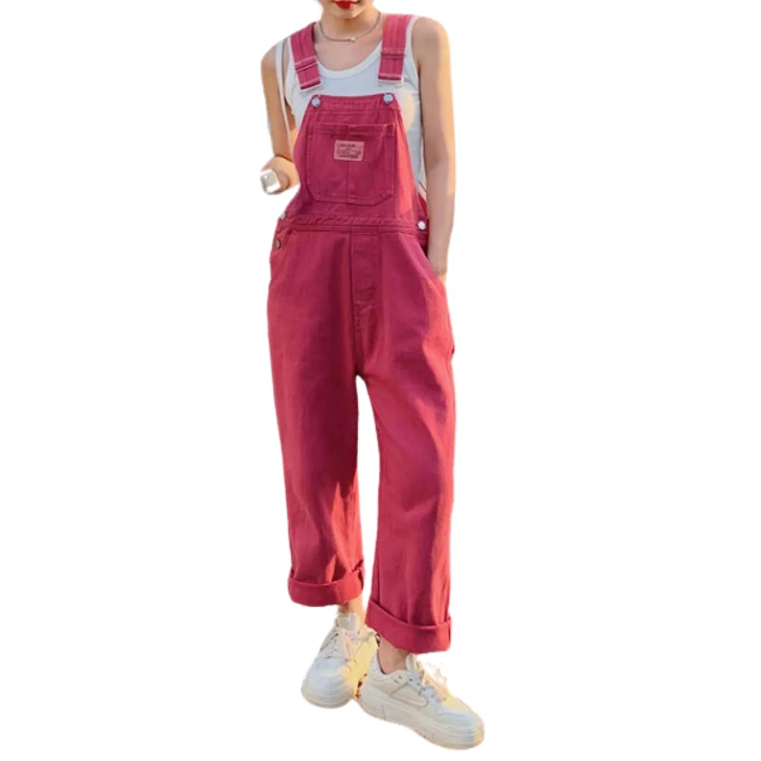 accessoire mode salopette rose