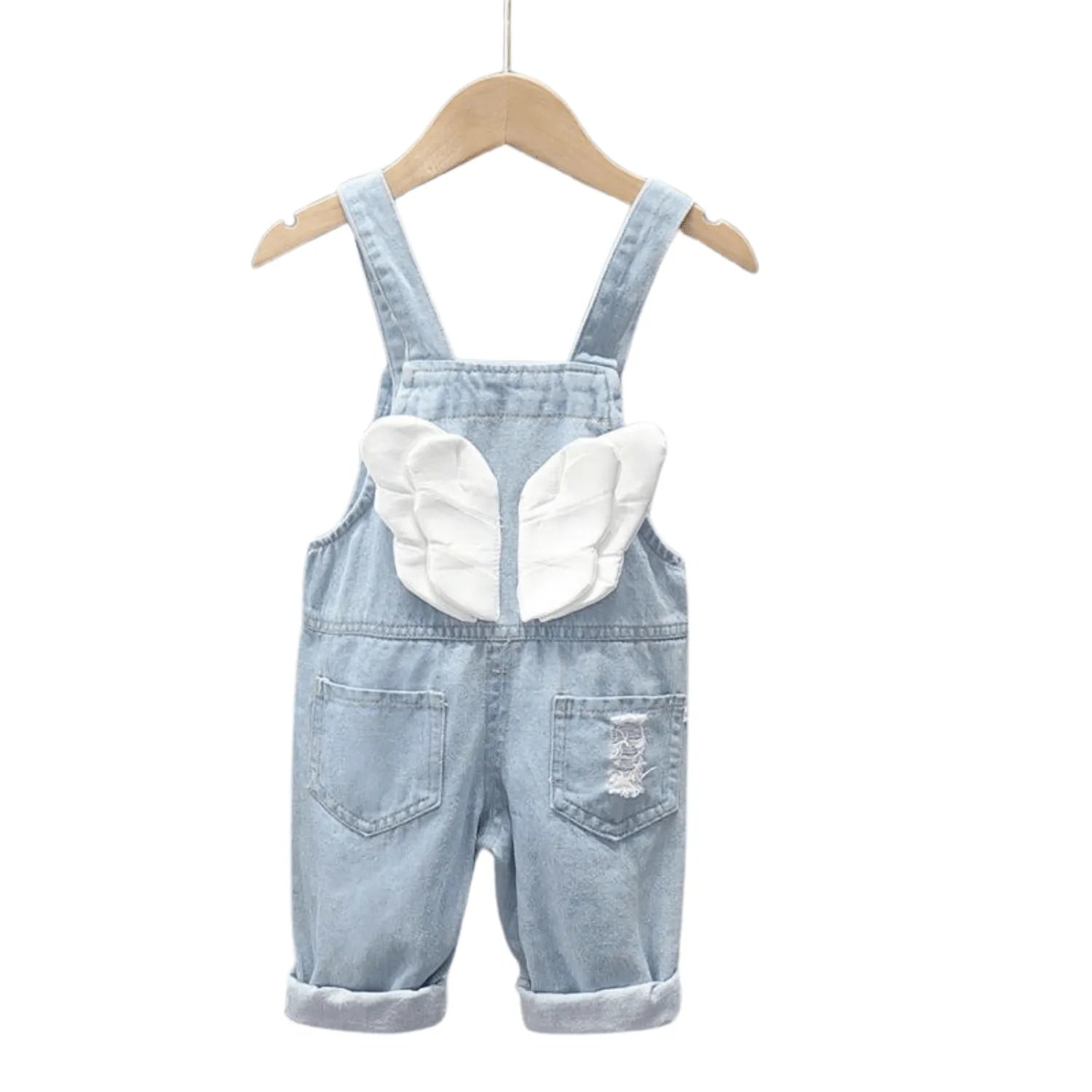 motif arc-en-ciel sur salopette enfant