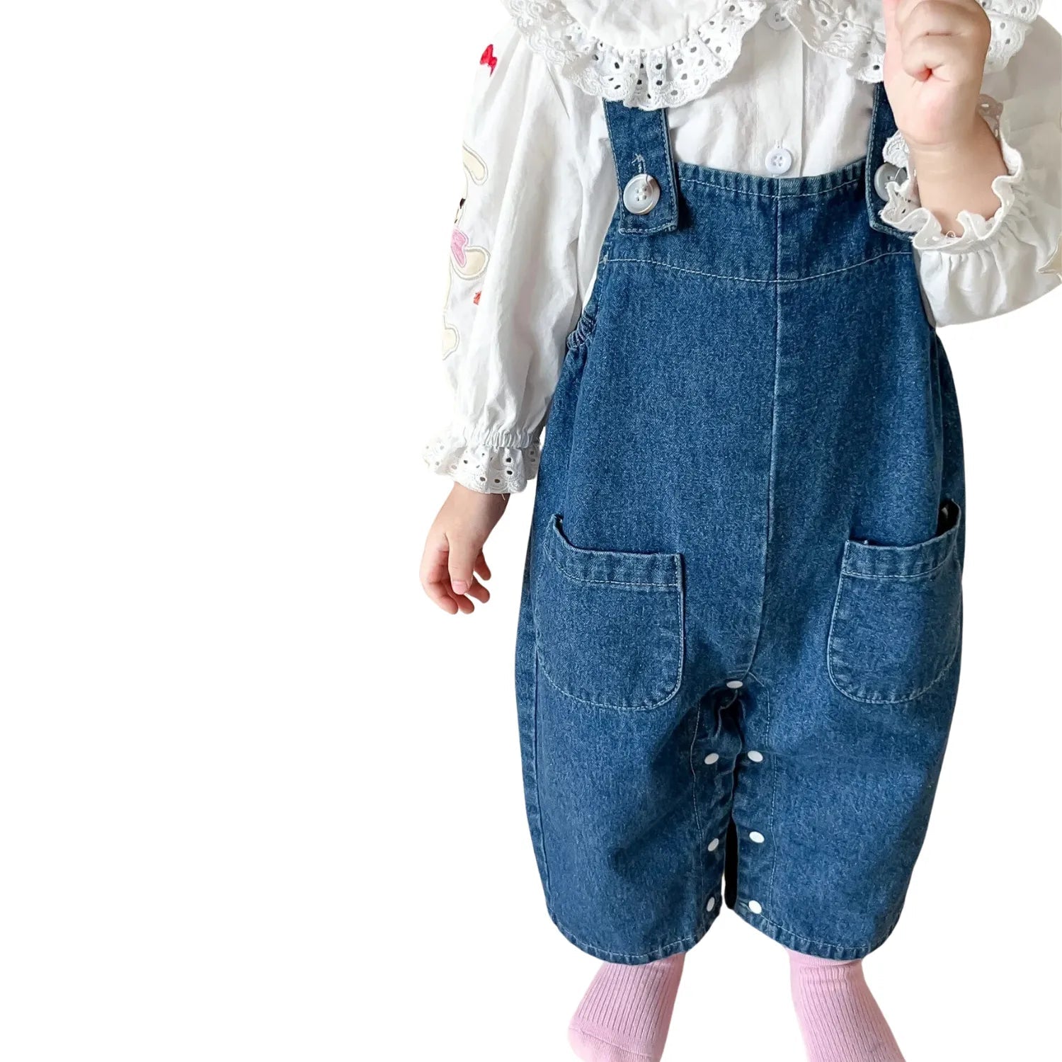 salopette enfant en denim doux