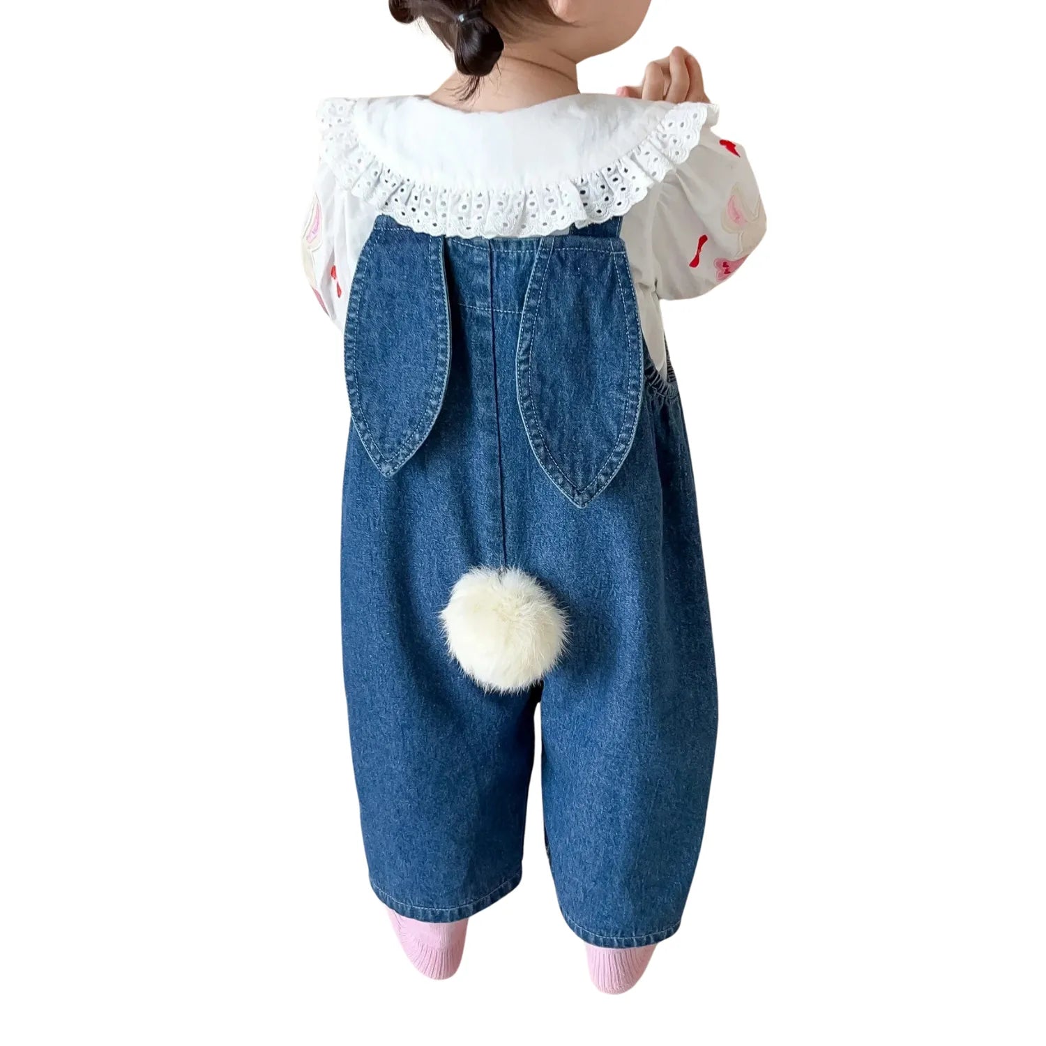 salopette enfant en jean lapin