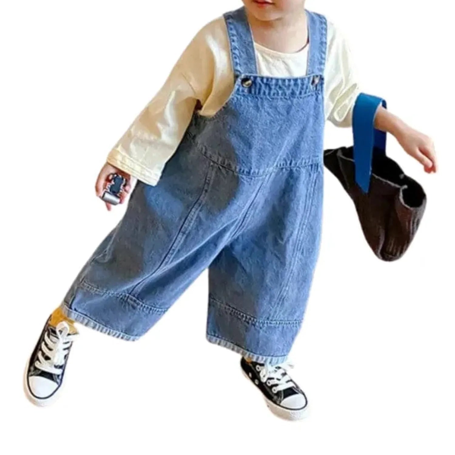jean large enfant salopette