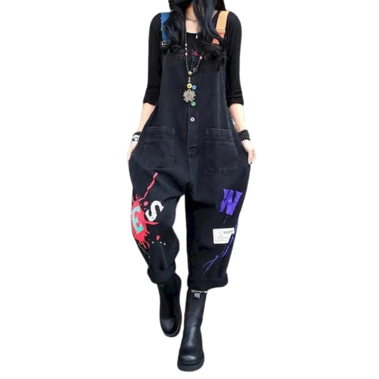 Motifs en jean noir