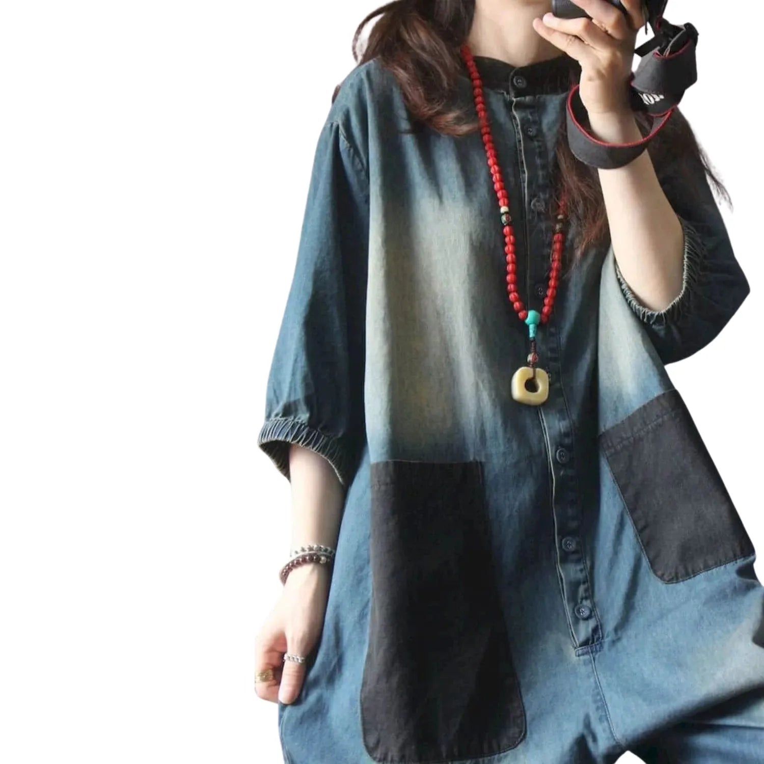 confort denim salopette