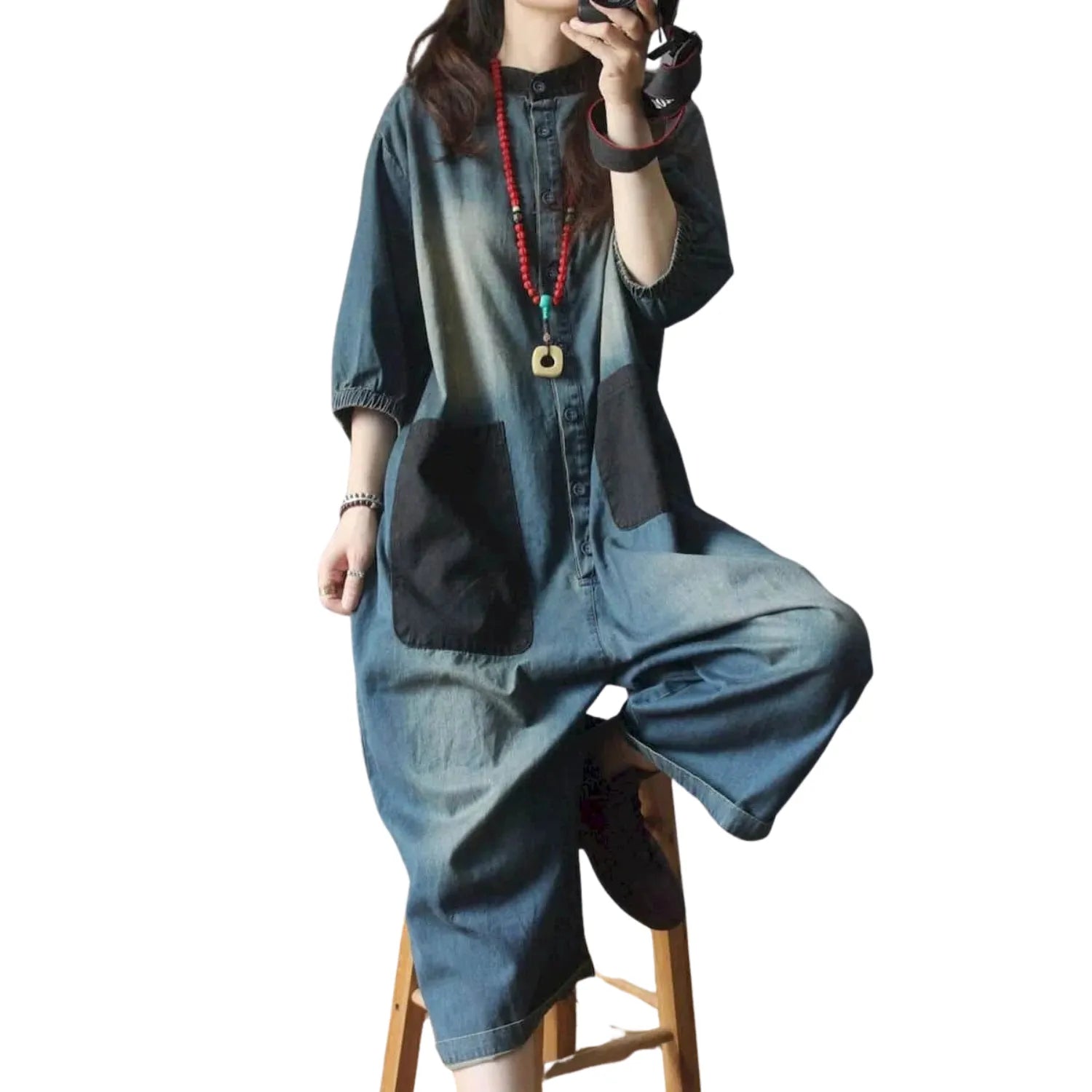 salopette vintage en jean