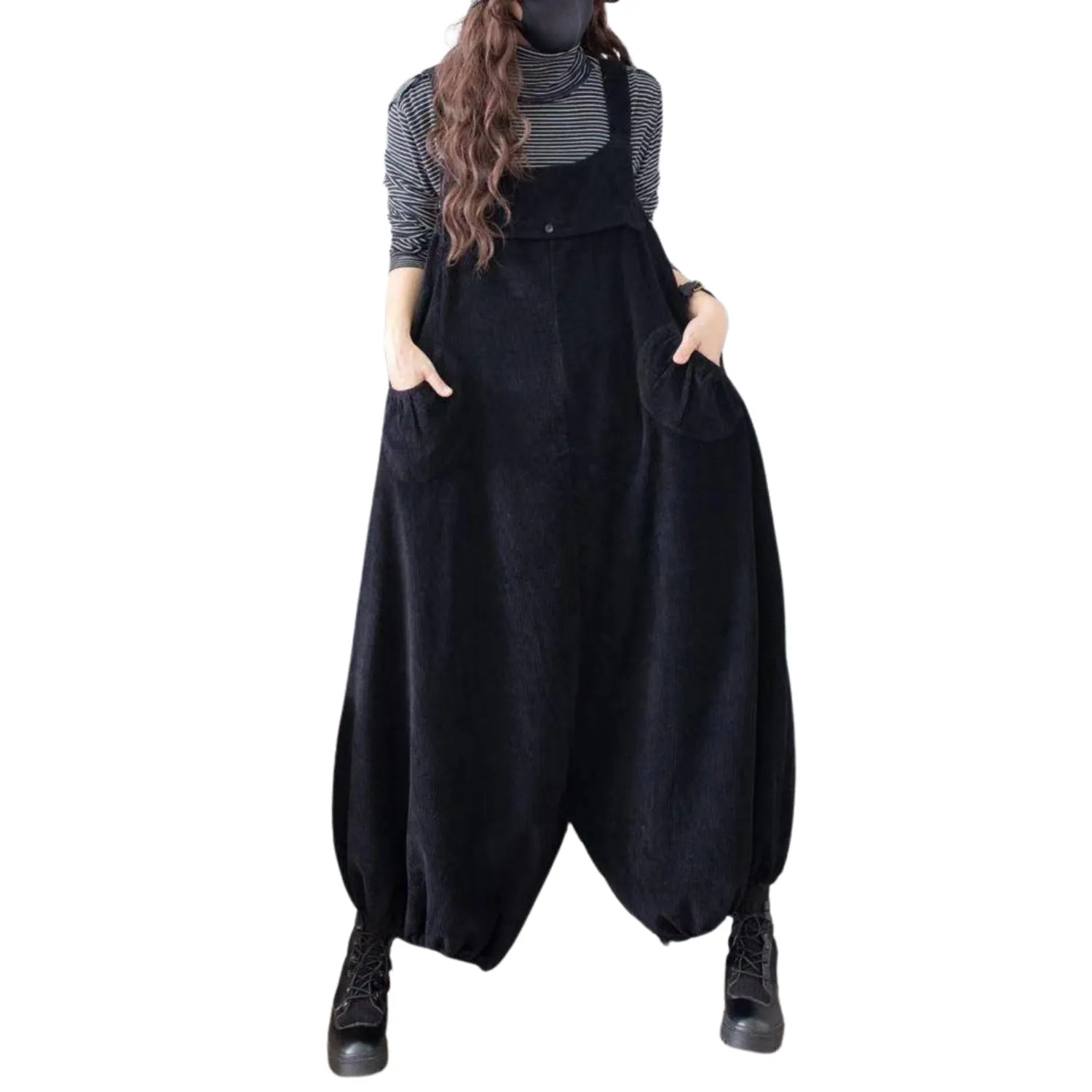 Salopette chic grande taille velours