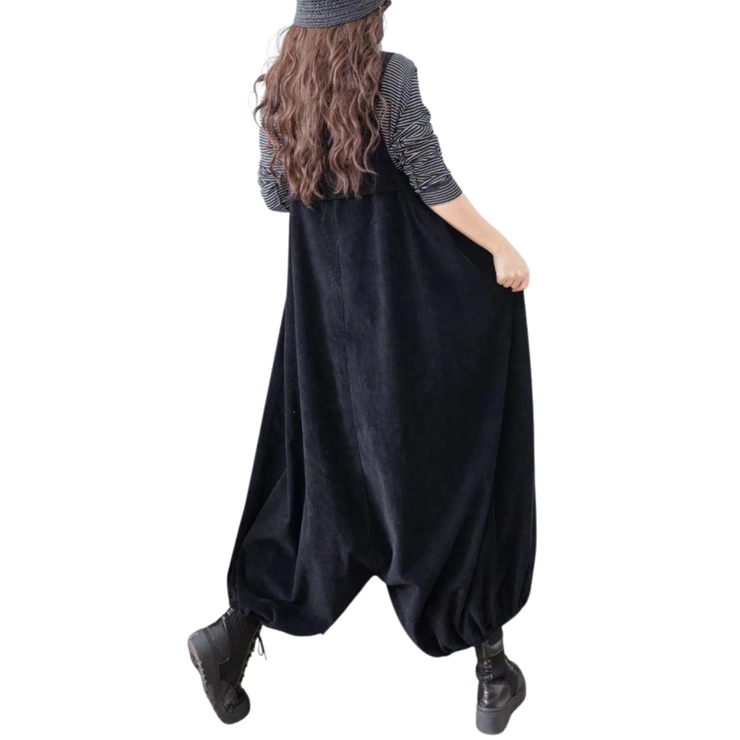 Salopette femme grande taille velours