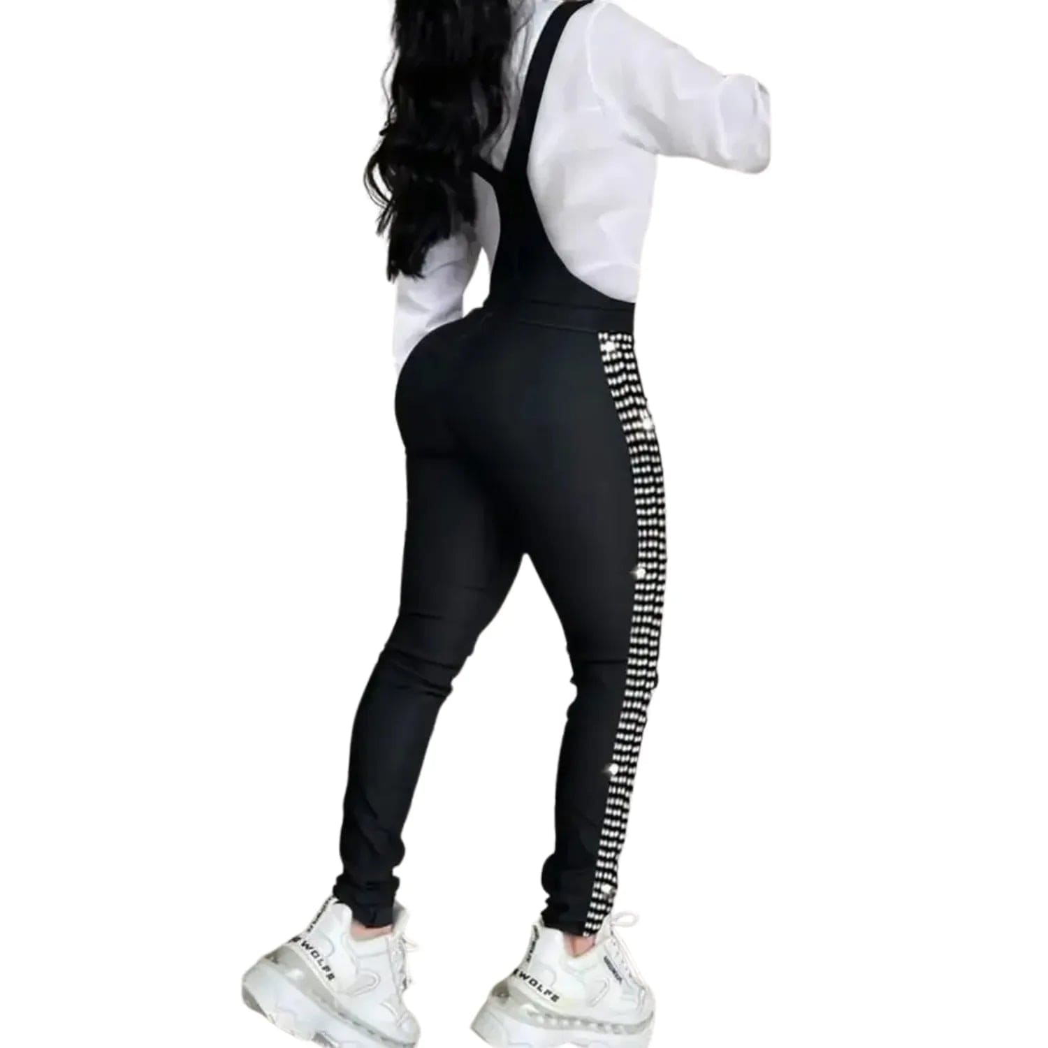 salopette noire élégante femme