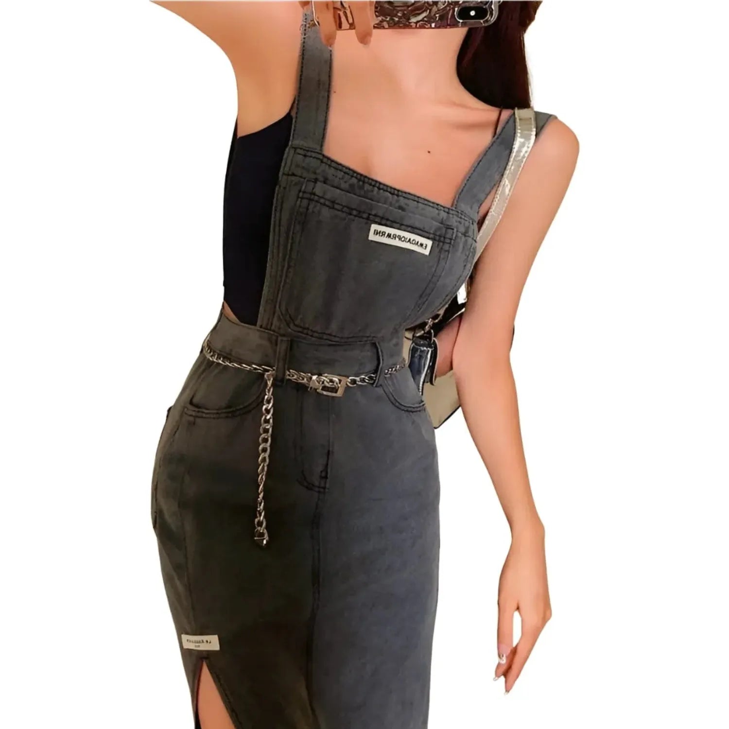 mode salopette robe en jean femme