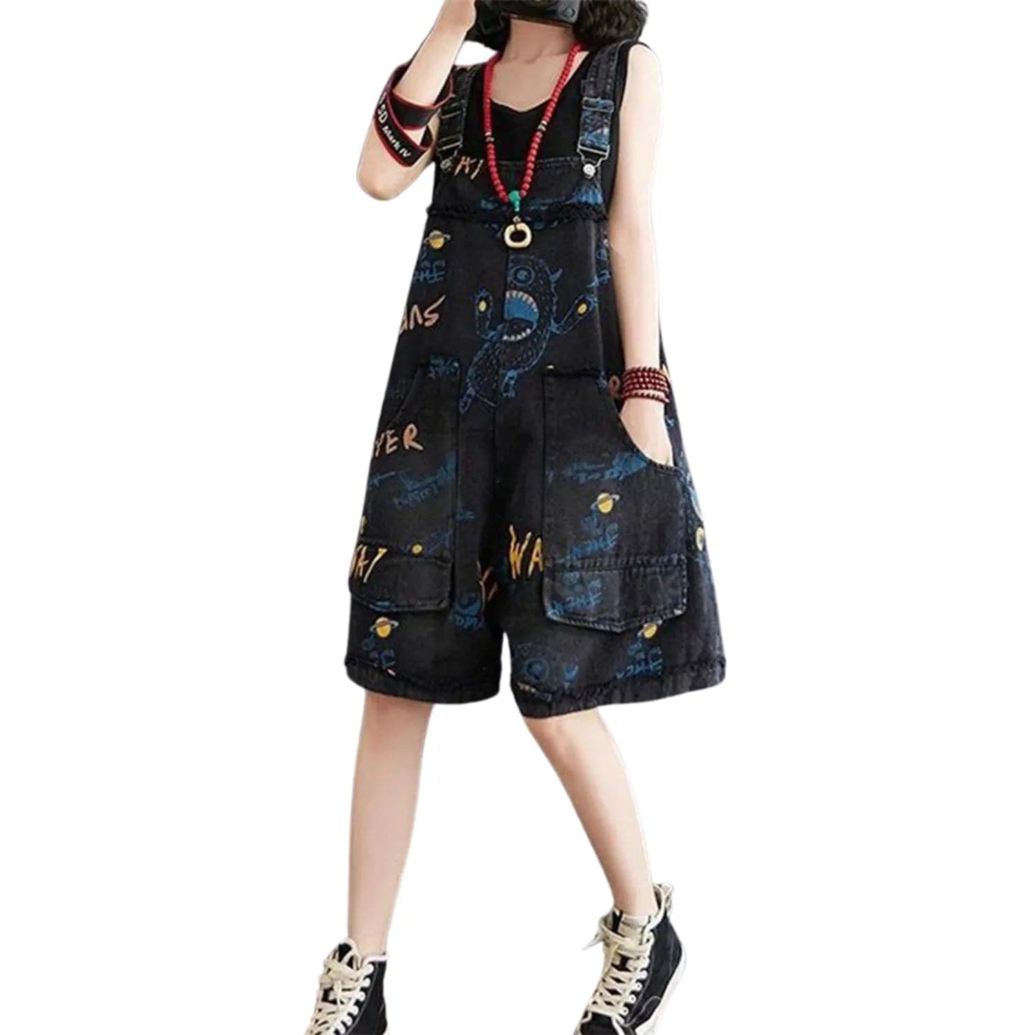 Robe Salopette Femme Noire Oversize