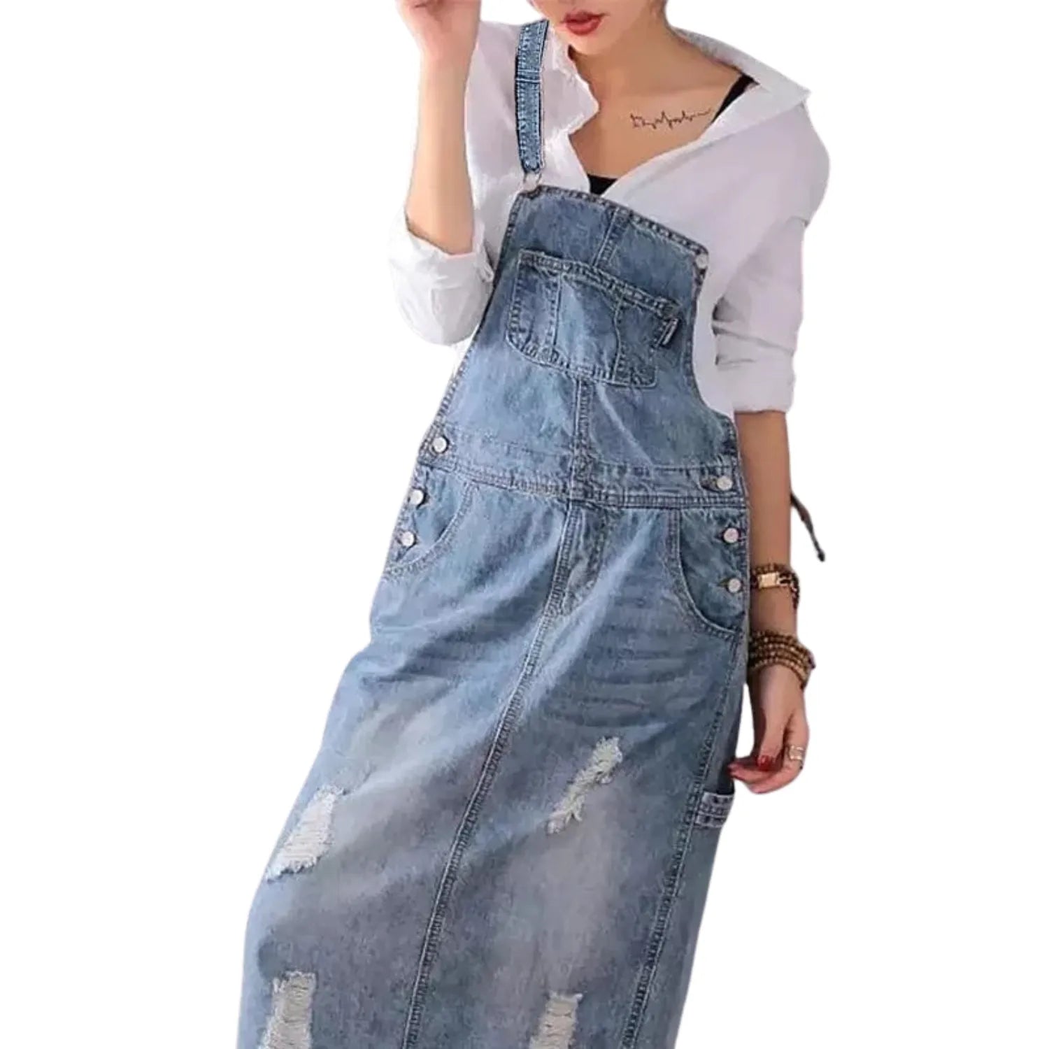 Robe Salopette en Denim