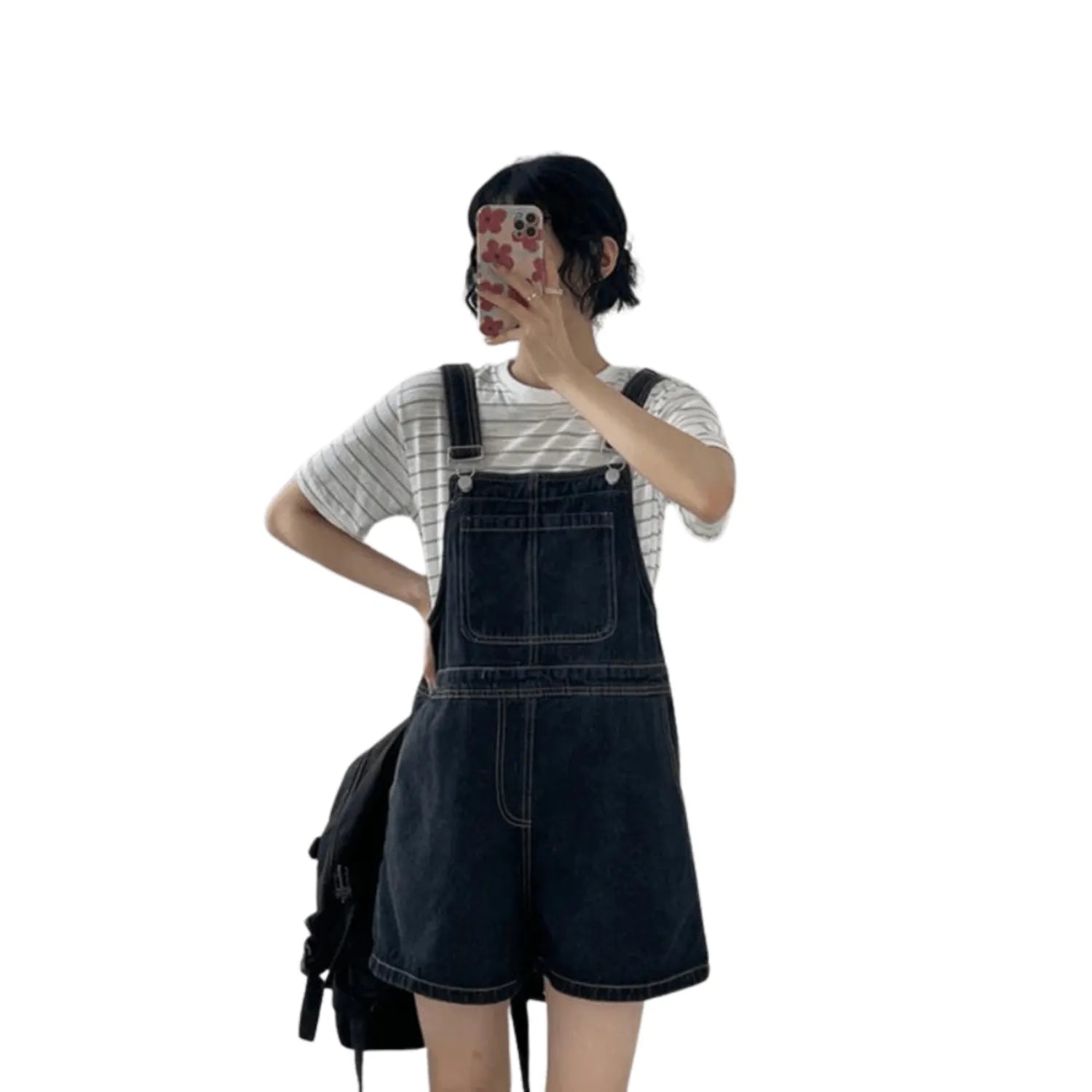 combishort denim tendance femme