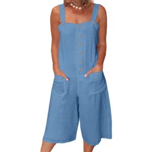 salopette short en coton pour femme